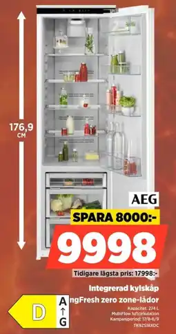 Power Aeg integrerad kylskåp erbjuda