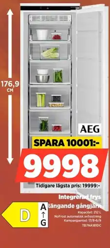 Power AEG integrerad frys erbjuda