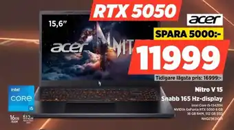 Power Acer Nitro V 15 erbjuda