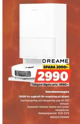 Power Dreame robotdammsugare erbjuda