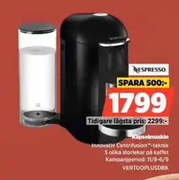 Power Nespresso kapselmaskin erbjuda