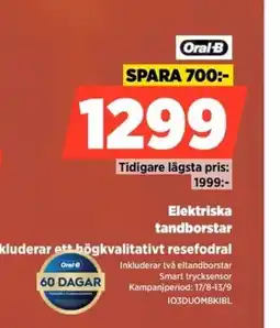 Power Oral-B elektriska tandborstar erbjuda