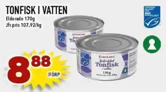Matdax Eldorado tonfisk i vatten erbjuda