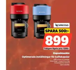 Power Nespresso kapselmaskin erbjuda