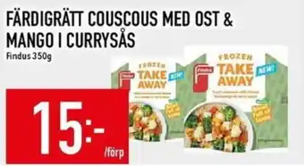 Findus färdigrätt couscous med ost & mango i currysås