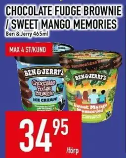 Matdax Ben & Jerry's Chocolate Fudge Brownie / Sweet Mango Memories erbjuda