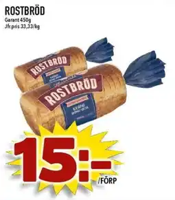 Matdax Rostbröd erbjuda