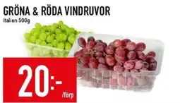 Matdax Gröna & röda vindruvor erbjuda