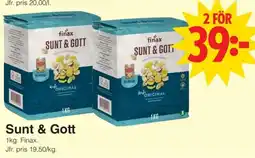 Matöppet Finax Sunt & Gott erbjuda