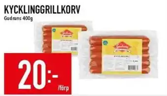 Matdax Gudruns kycklinggrillkorv erbjuda