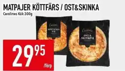 Matdax Carolines Kök matpajer köttfärs / ost&skinka erbjuda