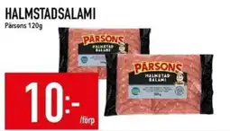 Matdax Pärsons halmstadsalami erbjuda