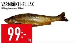 Matdax Lillängshamnens Rökeri varmrökt hel lax erbjuda