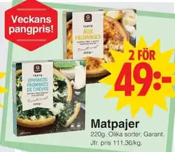Matöppet Garant matpajer erbjuda