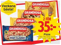Matöppet Grandiosa pizza erbjuda