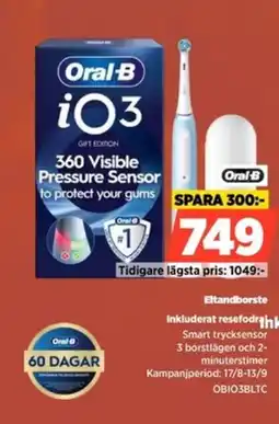 Power Oral B Eltandborste Smart trycksensor erbjuda