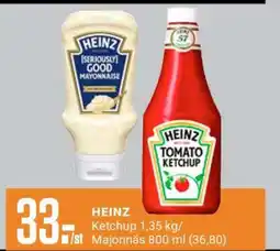ÖoB HEINZ Ketchup 1,35 kg/Majonnäs 800 ml erbjuda