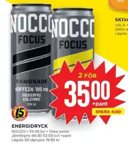 Willys Energidryck Nocco erbjuda