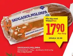 Willys SKOGAHOLMSLIMPA erbjuda