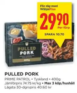 Willys PULLED PORK erbjuda