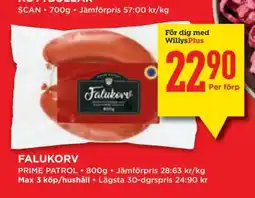 Willys Falukorv erbjuda