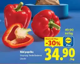 Lidl Röd paprika erbjuda