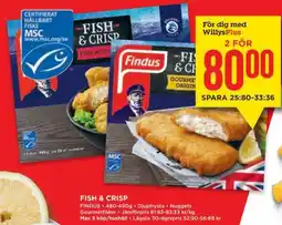 Willys FISH & CRISP erbjuda