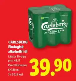 Lidl CARLSBERG Ekologisk alkoholfri öl erbjuda