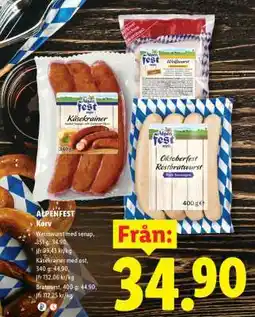 Lidl ALPENFEST Korv erbjuda