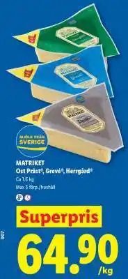 Lidl MATRIKET Ost Präst , Grevé , Herrgård erbjuda