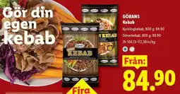 Lidl GÖRANS Kebab Kycklingkebab erbjuda
