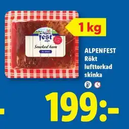 Lidl ALPENFEST Rökt lufttorkad skinka erbjuda