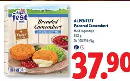 Lidl Alpenfest Panerad Camembert erbjuda