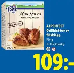 Lidl Alpenfest Grillklubbor av fläsklägg erbjuda