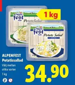 Lidl ALPENFEST Potatissallad erbjuda