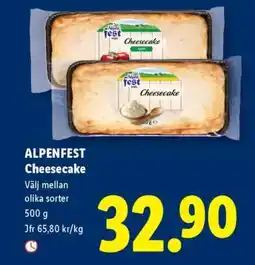 Lidl ALPENFEST Cheesecake erbjuda