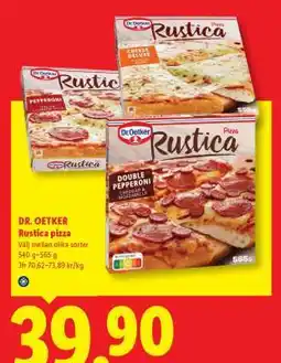 Lidl Dr. Oetker Rustica Pizza erbjuda