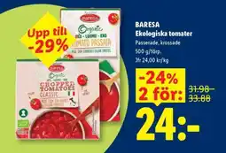 Lidl BARESA Ekologiska tomater erbjuda