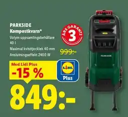 Lidl PARKSIDE Kompostkvarn erbjuda