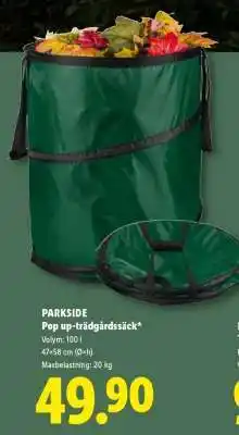 Lidl PARKSIDE Pop up-trädgårdssäck erbjuda