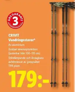 Lidl CRIVIT Vandringsstavar erbjuda