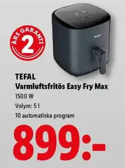 Lidl TEFAL Varmluftsfritös Easy Fry Max erbjuda