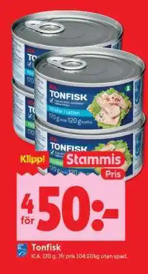 ICA Supermarket Tonfisk erbjuda