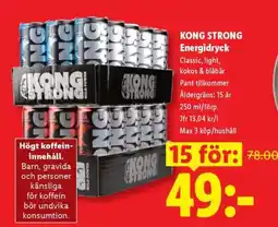 Lidl Kong Strong Energidryck erbjuda