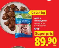 Lidl QIBBLA Lammgrytbitar erbjuda