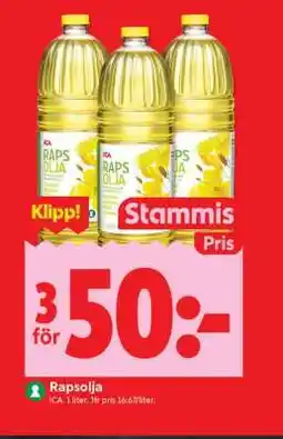 ICA Supermarket Rapsolja erbjuda