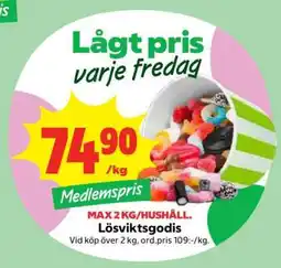 Stora Coop Lösviktsgodis erbjuda