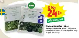 Stora Coop Ekologisk Sallad i Påse erbjuda