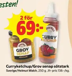 Stora Coop Curryketchup/Grov senap sötstark erbjuda