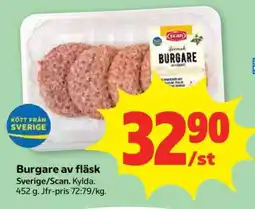 Stora Coop Burgare av fläsk erbjuda
